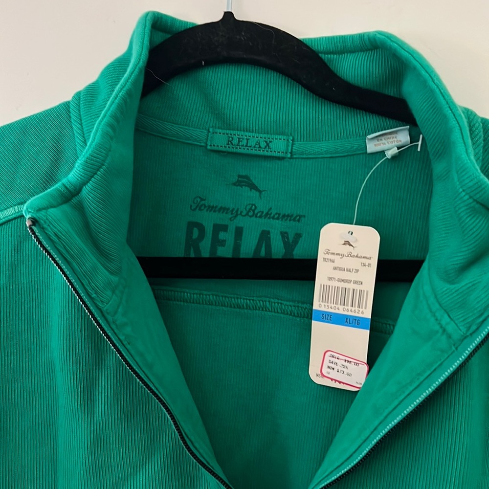 Tommy Bahama fall weight relax zip up pull over. New with tags.